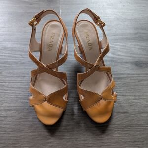 Prada Women's Brown Leather Sandals